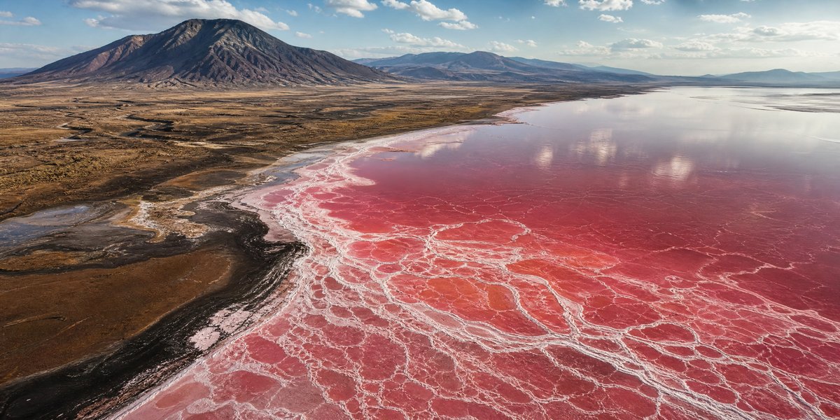 Les eaux rouges énigmatiques du lac Natron : une merveille naturelle