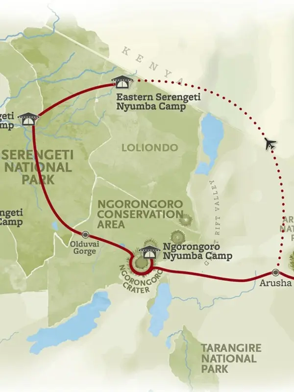 Serengeti Safari Map